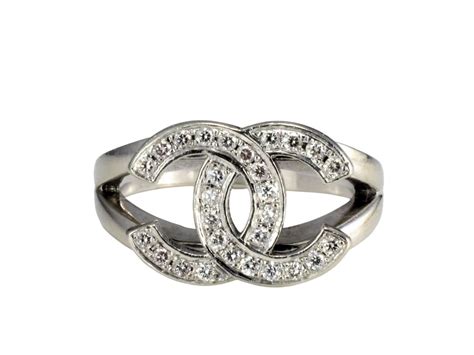 white gold chanel ring price|chanel rings real.